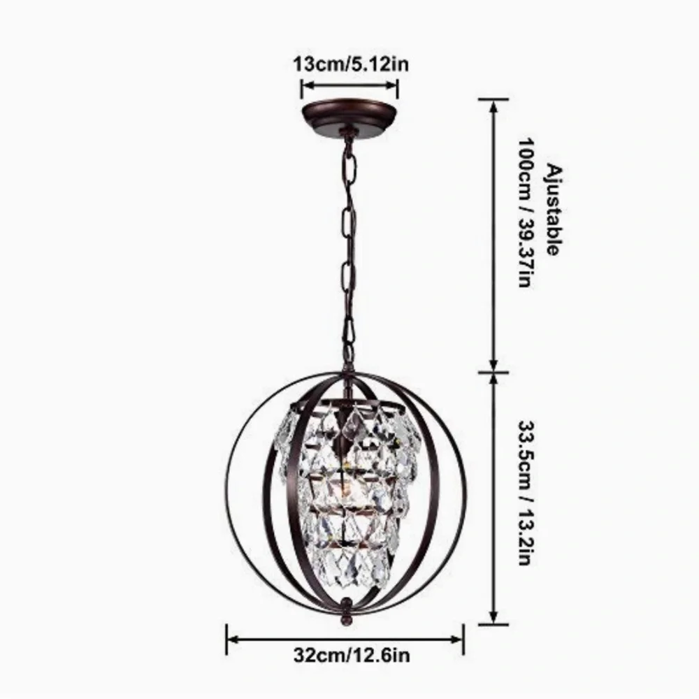 PAPAYA Globe Crystal Chandelier - Picture 3 of 4